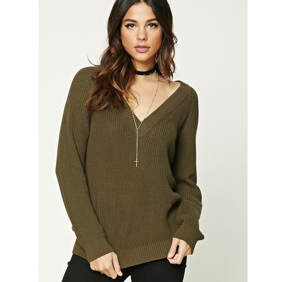 Forever 21 Sweaters - F21 V-Neck Knit Sweater